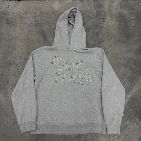 DENIM TEARS KISS MY GRITS HOODIE XL CHICKEN BONE GREY